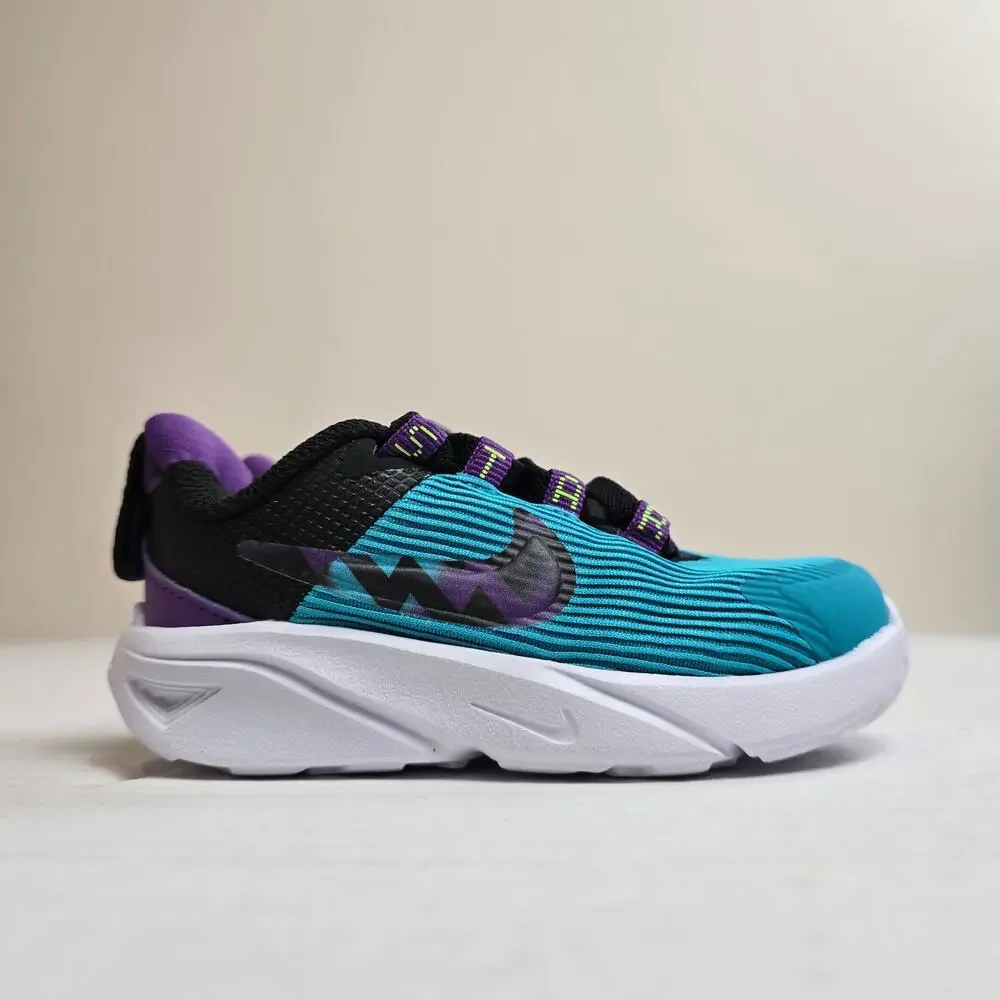 Nike Star Runner 4 Size 6C Sneakers Teal Nebula Purple FJ1807-300 Running Shoes
